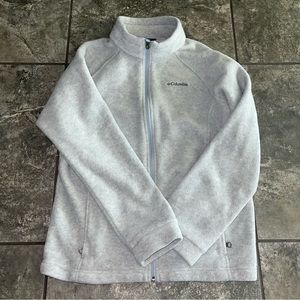 Columbia Fleece Jacket Light Gray Womens M